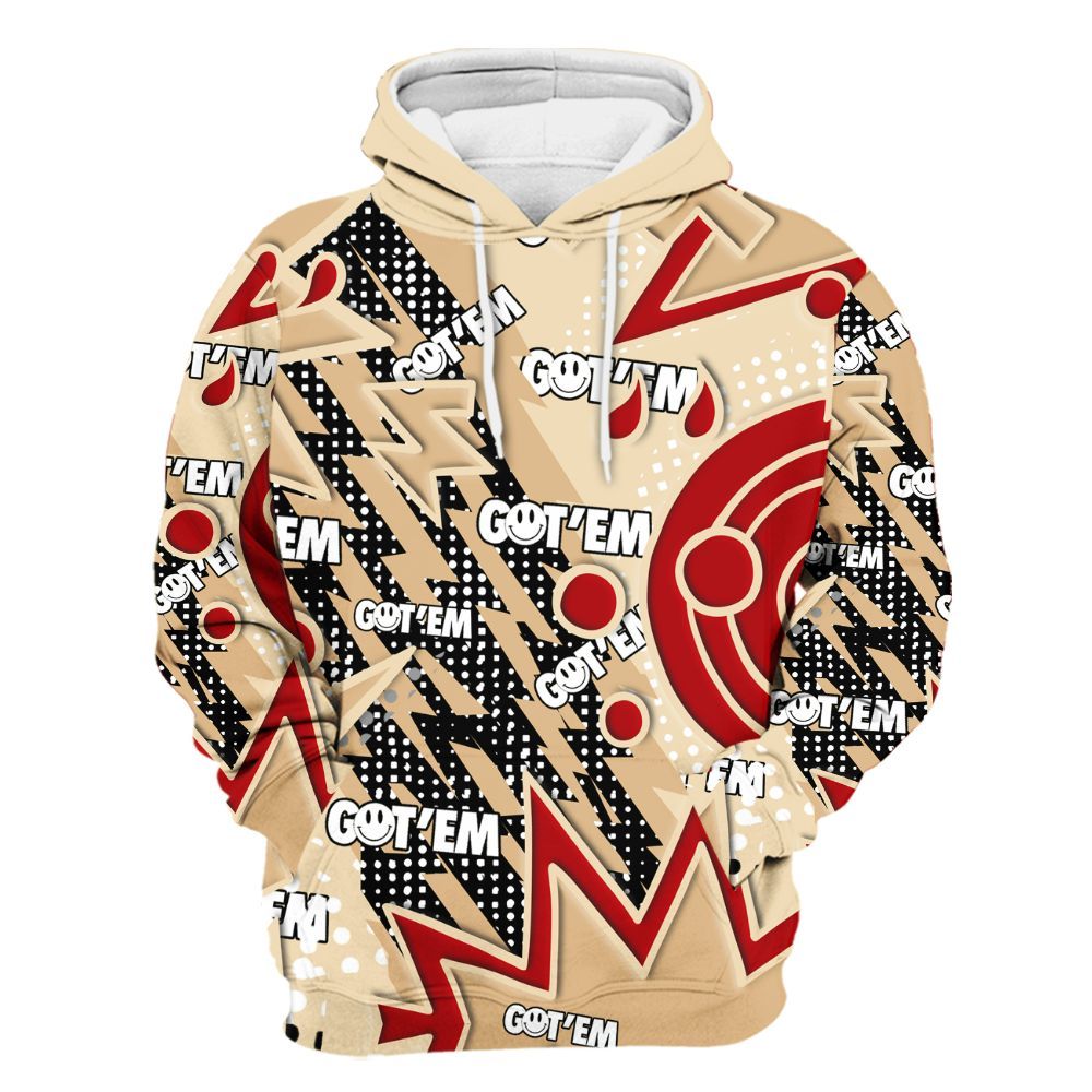 Hoodie To Match Dunk Low Strawberry Waffle - Retro Vintage 90s All Over Print