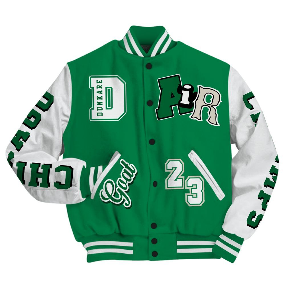 Varsity Jacket To Match Lucky Green 2s - AIR Number 23 GOAT All Over Print