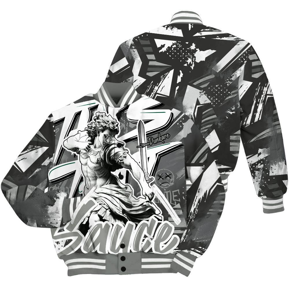 Varsity Jacket To Match Paris Cement Grey 4s - This That Sauce Retro All Over Print