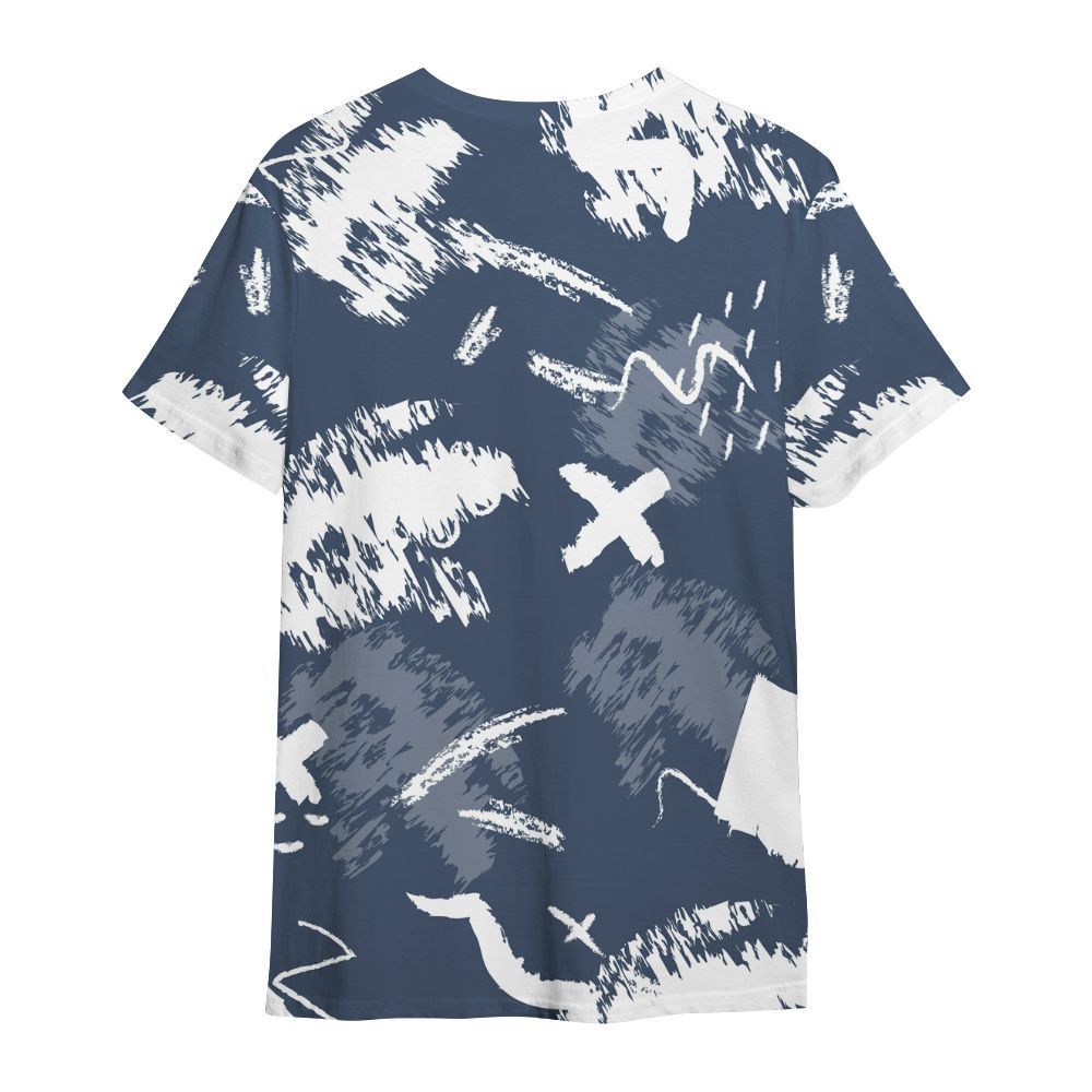 Shirt To Match Low Diffused Blue 11s - Hustle Grind Pray Retro All Over Print