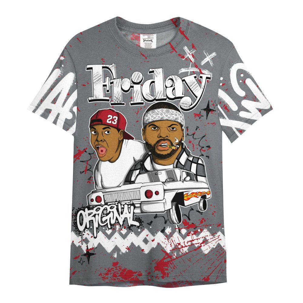 Shirt To Match Retro Fire Red 9s - Friday Sneaker Crayon All Over Print