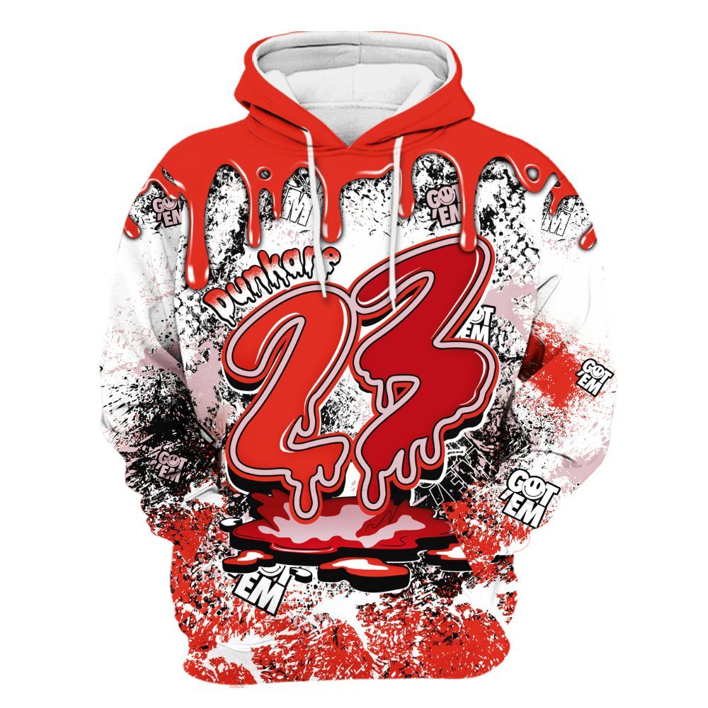 Hoodie To Match Air Force 1 Low GS Valentine's Day - Dripping 23 Drip All Over Print