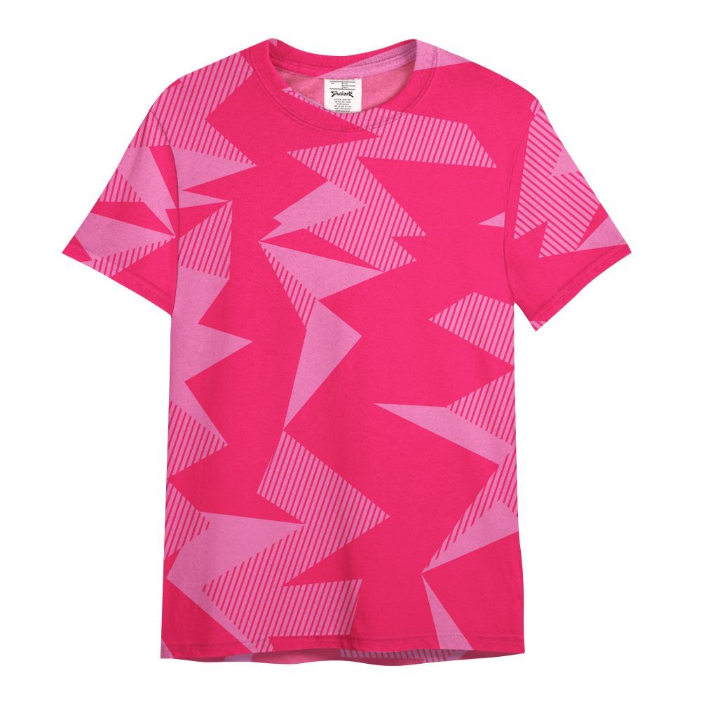 Shirt To Match Air VaporMax Plus Triple Pink - Geometric Camouflage Pattern All Over Print