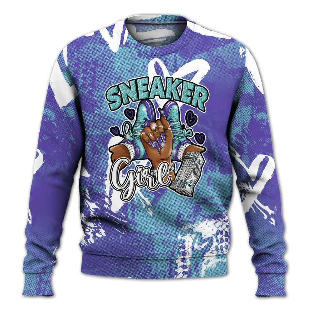 Sweatshirt To Match Low Hornets 1s - Sneakerz Girlz Heart Grunge All Over Print