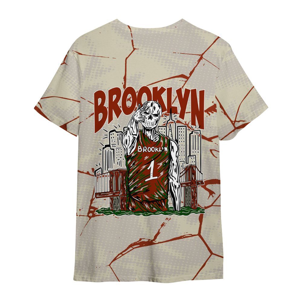 Shirt To Match El Grito 5s - Brooklyn's Skeleton Crack All Over Print