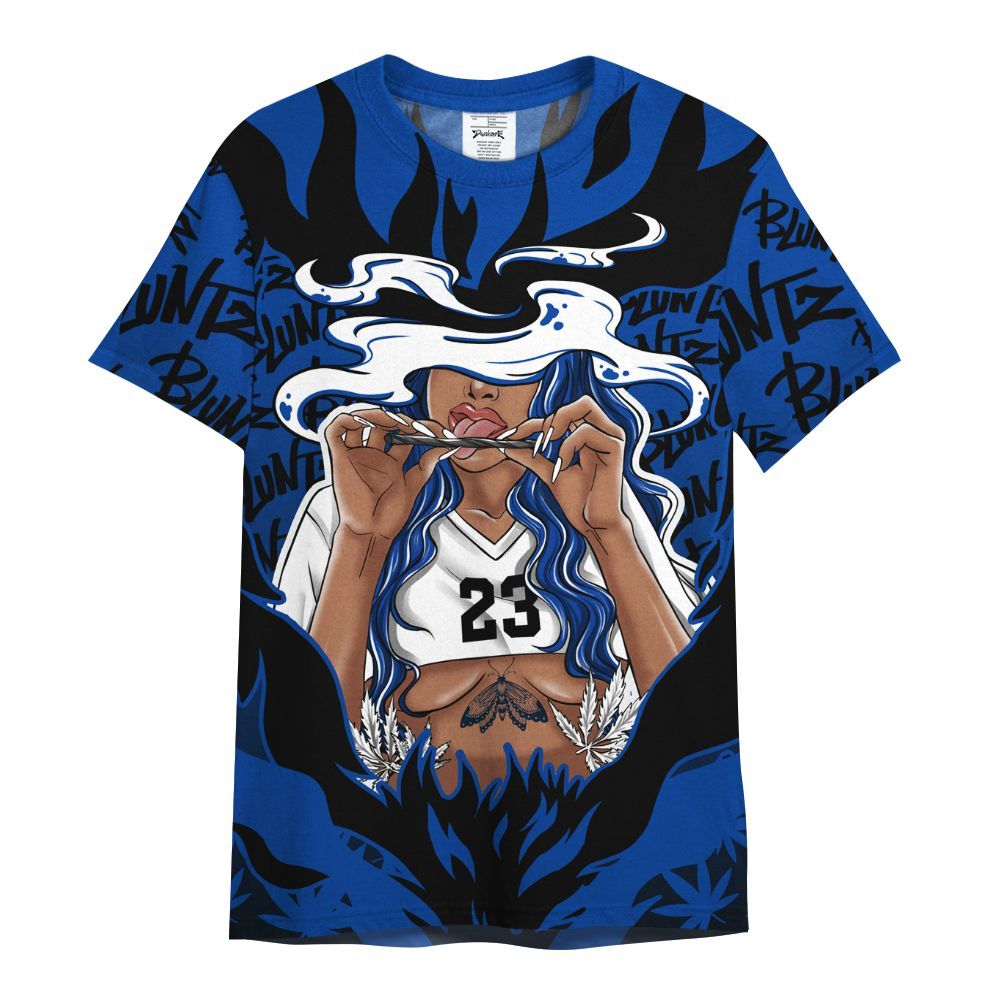 Shirt To Match Hyper Royal 12s - Bluntz Burnz Graphics All Over Print