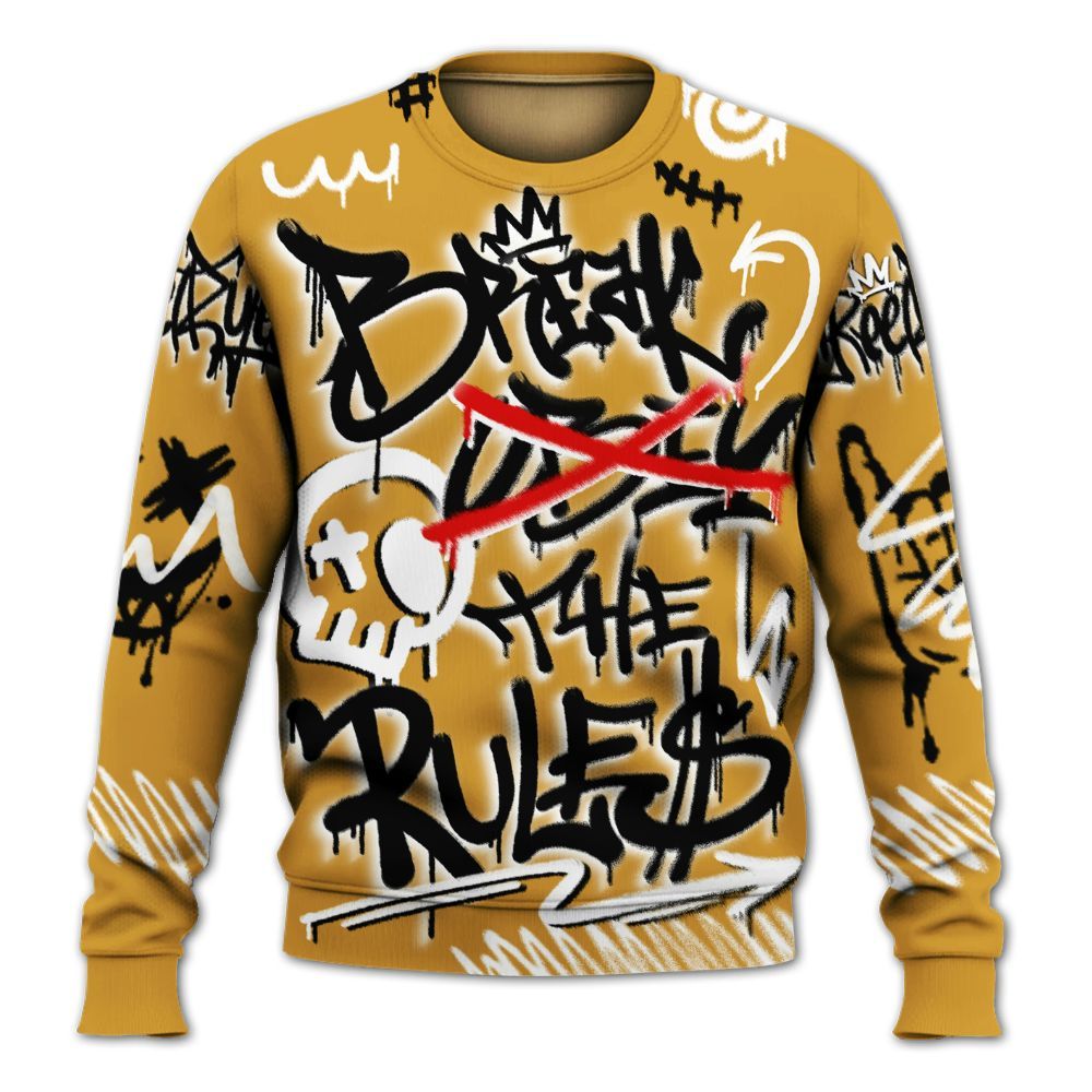 Sweatshirt To Match Dunk Low Wheat Pale Ivory - Break Rules Streetwear All Over Print