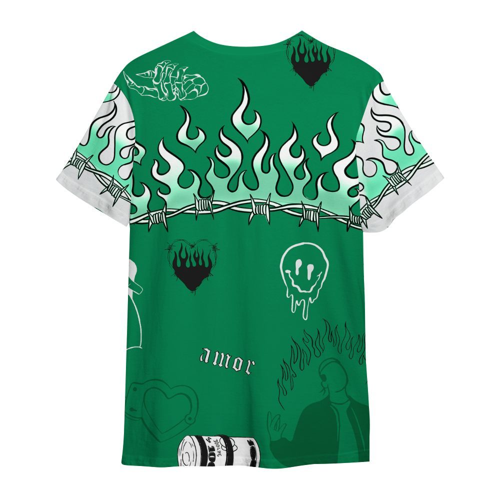 Shirt To Match Mid Lucky Green 1s - Snake Trust No One All Over Print