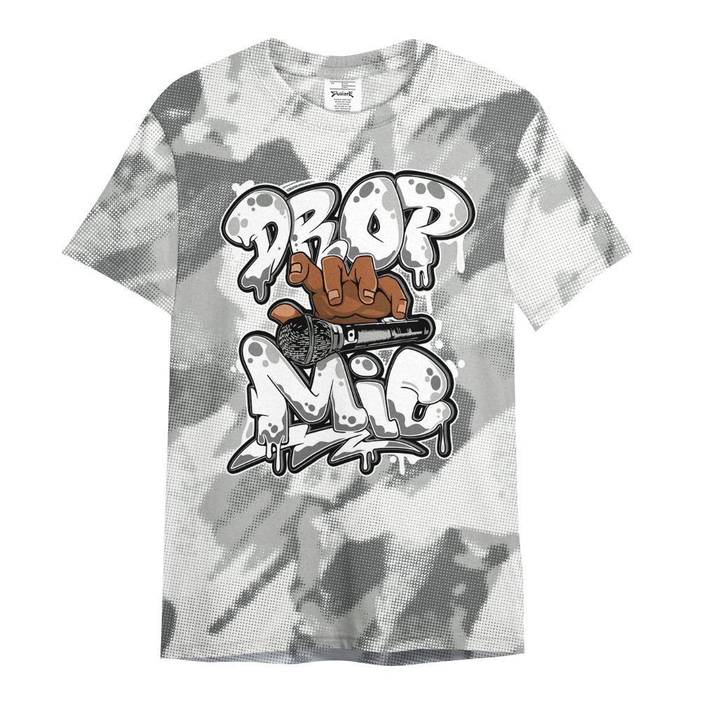 Shirt To Match Paris Cement Grey 4s - Drop Mic Abstract All Over Print