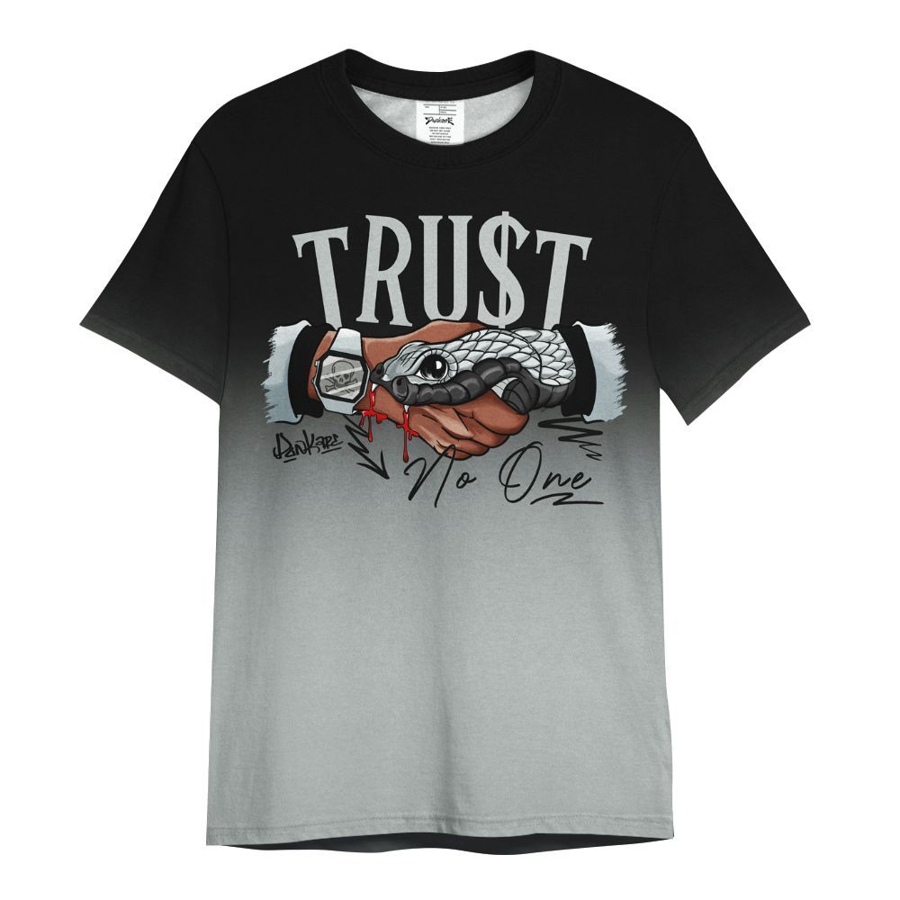 Shirt To Match Black Wolf Grey 12s - Trust No One Drip Graphic All Over Print