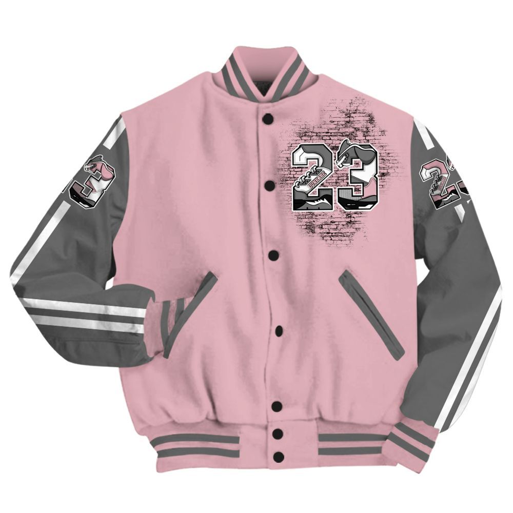 Varsity Jacket To Match Air Max DN Pink Foam - Custom Name Number 23 5s All Over Print