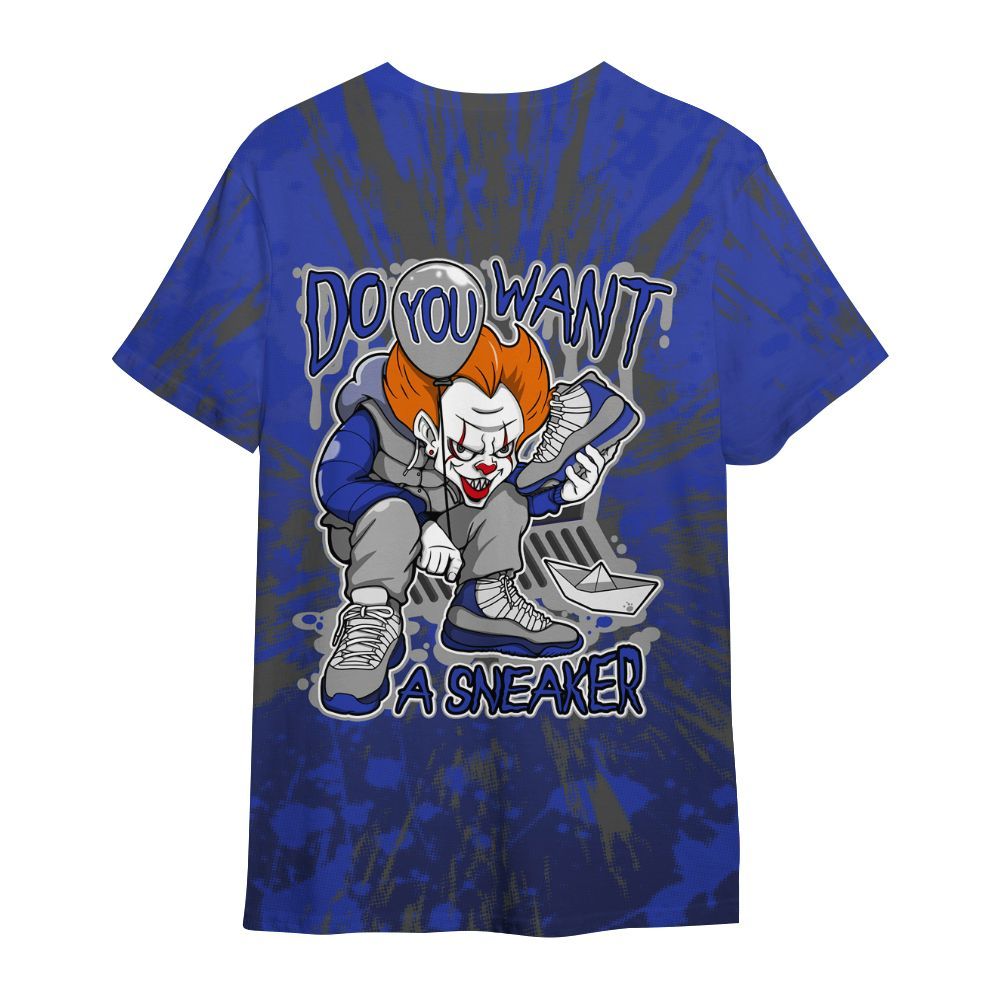 Shirt To Match Air Max Plus Black Racer Blue - Clown Scary Sneakers Graphic Halloween All Over Print