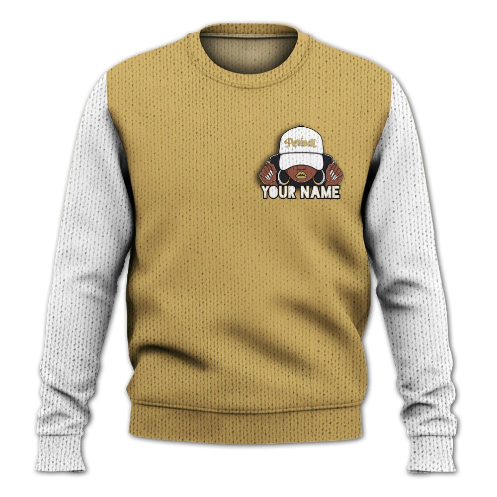 Knitted Sweater To Match Craft Paris 6s, Custom Name Black Girl