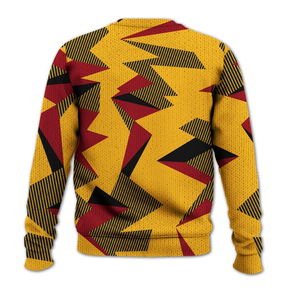 Sweater To Match White Taxi 12s Shirt, Geometric Camouflage Pattern Graphic