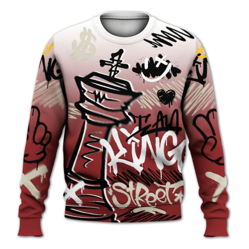 Sweatshirt To Match High 85 Bred 1s - Street King Chess Streetwear All Over Print
