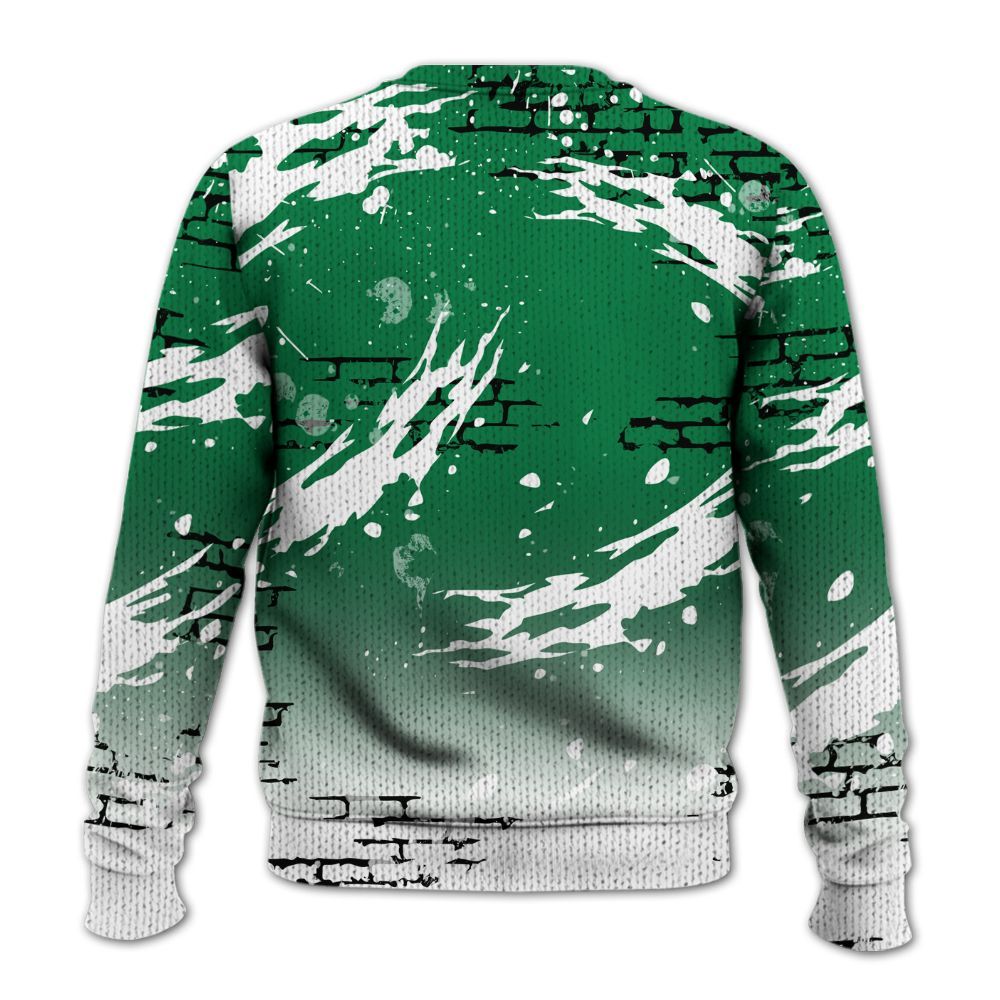 Knitted Sweater To Match Pine Green 13s - Values Of Loyalty Drip