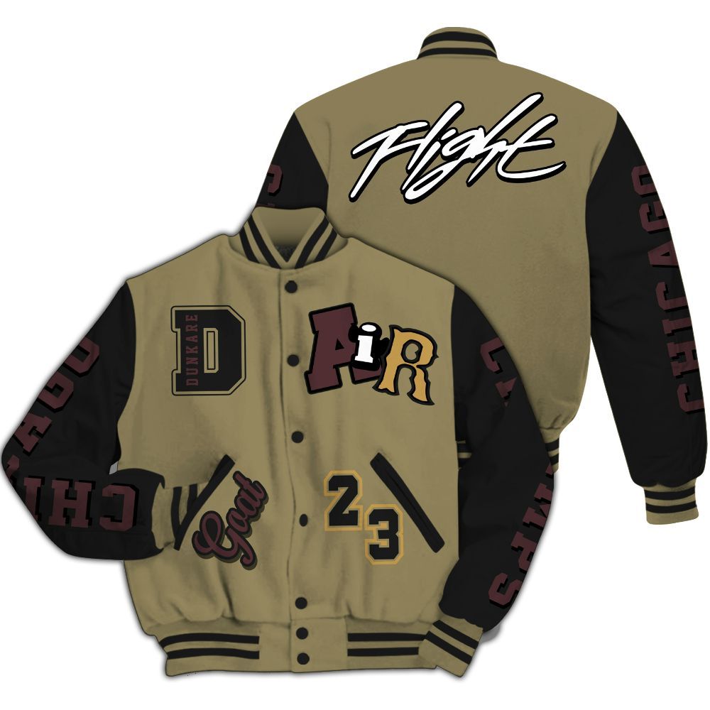 Varsity Jacket To Match Black Olive 7s - AIR Number 23 GOAT All Over Print