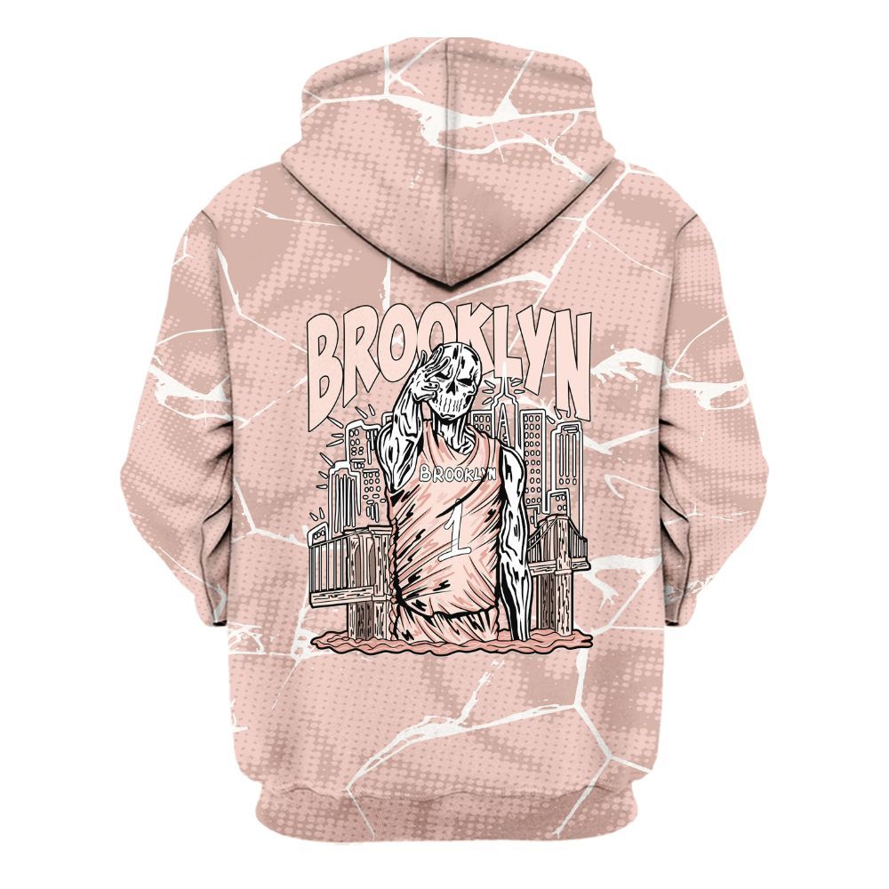 Hoodie To Match Low Legend Pink 11s - Brooklyn's Skeleton Crack All Over Print