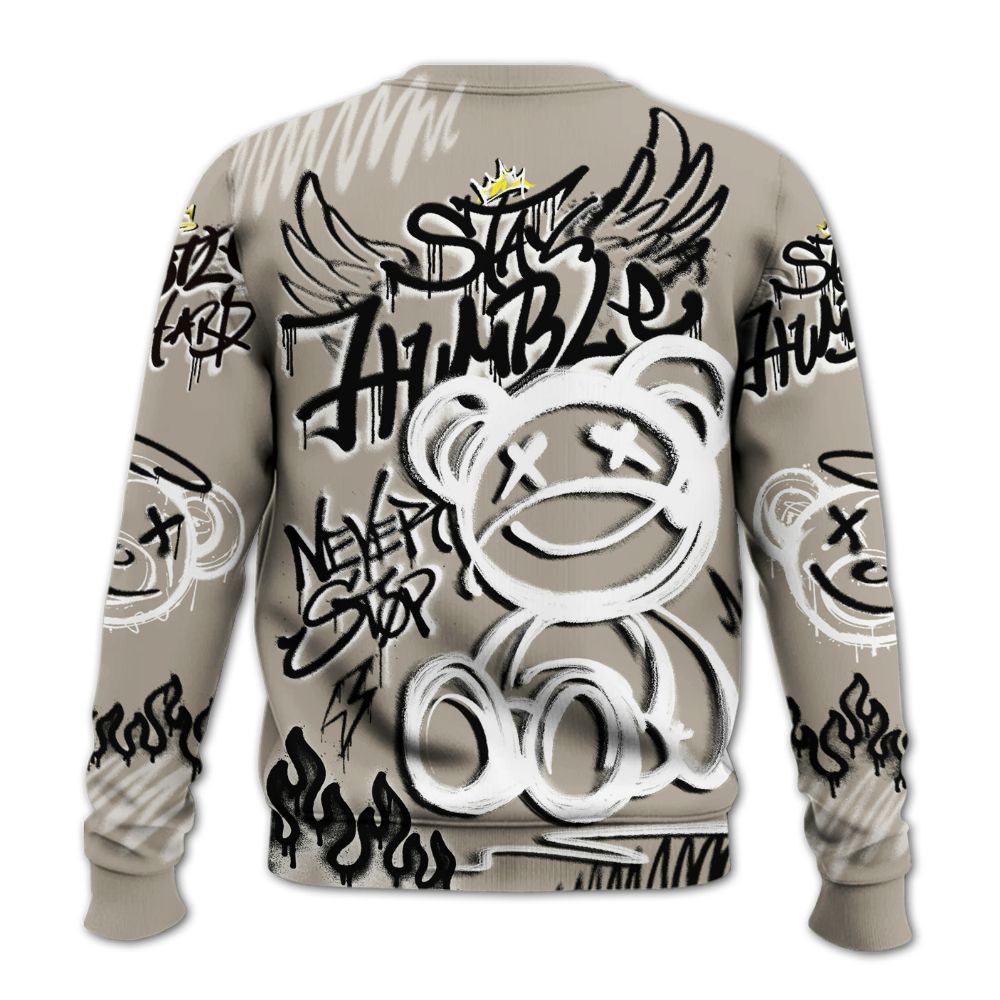 Sweatshirt To Match RM Light Bone 4s - Humble Drip Streetwear Graffity All Over Print