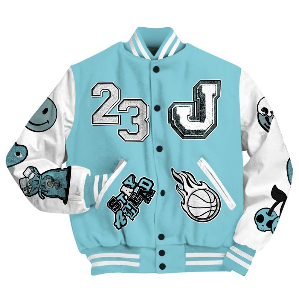 Varsity Jacket To Match Low Legend Blue 11s - Hustles Money Number 23 All Over Print