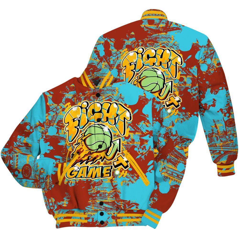 Varsity Jacket To Match SB Dunk Di'Orr Greenwood Shirt - Fighter Games Graphic Street Art All Over Print