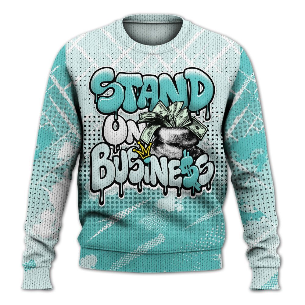 Sweater To Match KD 4 Easter Mint Candy - Halftone Stand Business Dripping Graphic