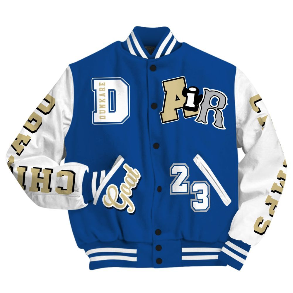 Varsity Jacket To Match Air Ship Royal Blue - AIR Number 23 GOAT All Over Print