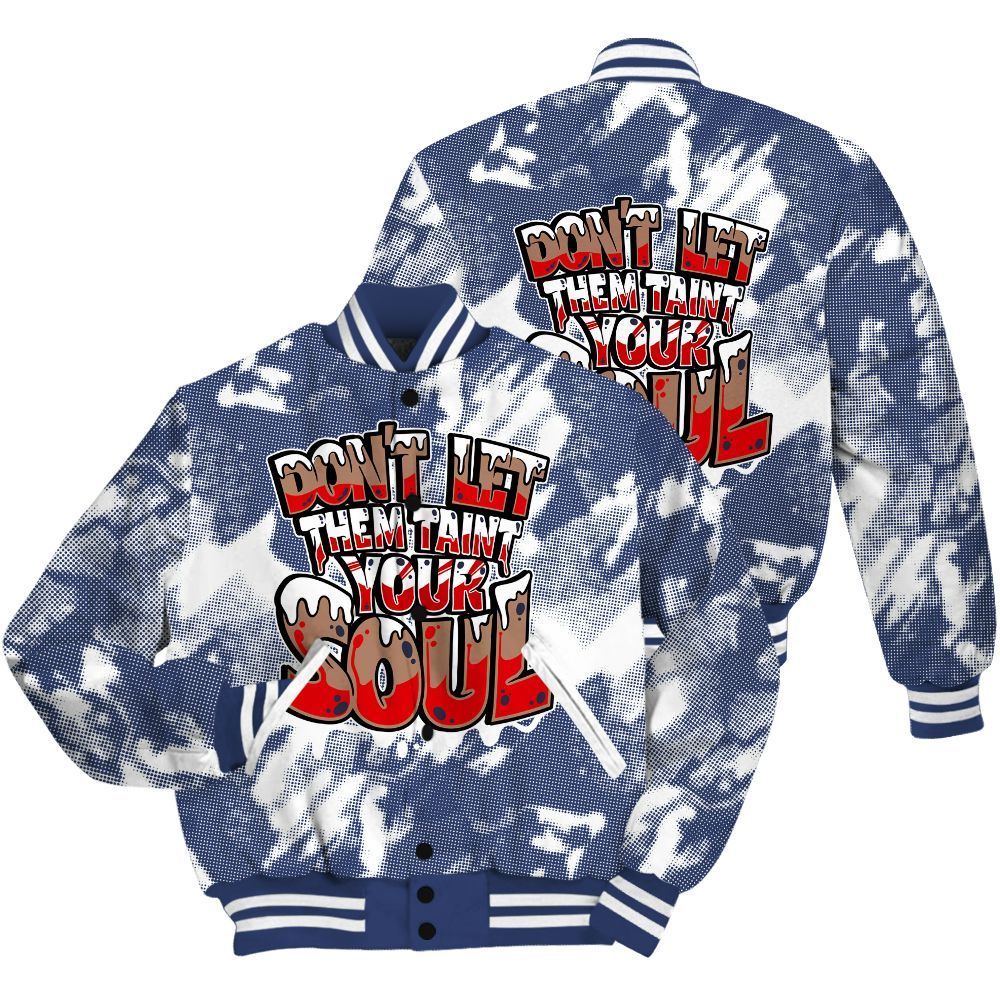 Varsity Jacket To Match Midnight Navy 13s Shirt - Never Taint Your Soul Shirt Unisex Oufit All Over Print