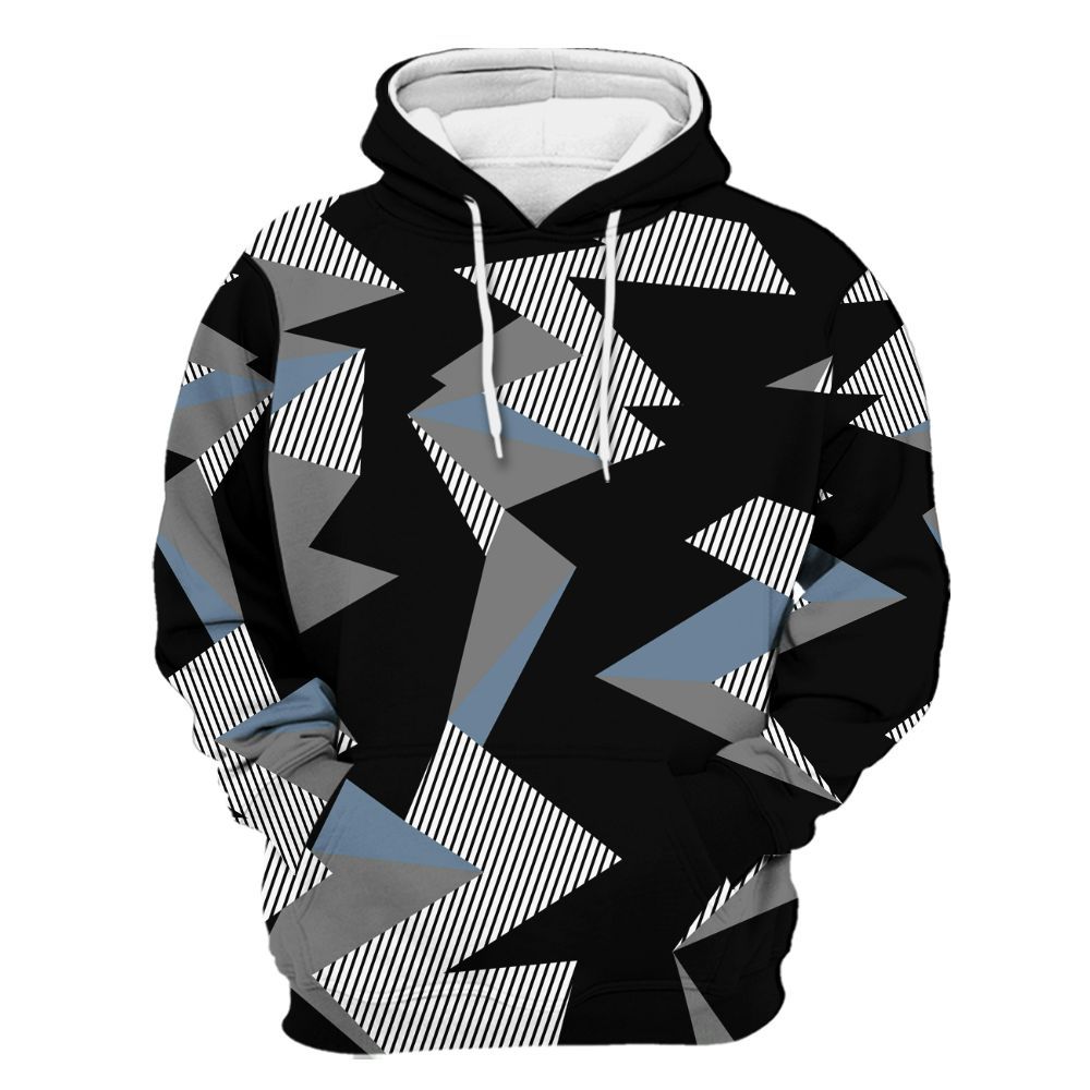 Hoodie To Match Black Chrome 6s - Geometric Camouflage Pattern All Over Print