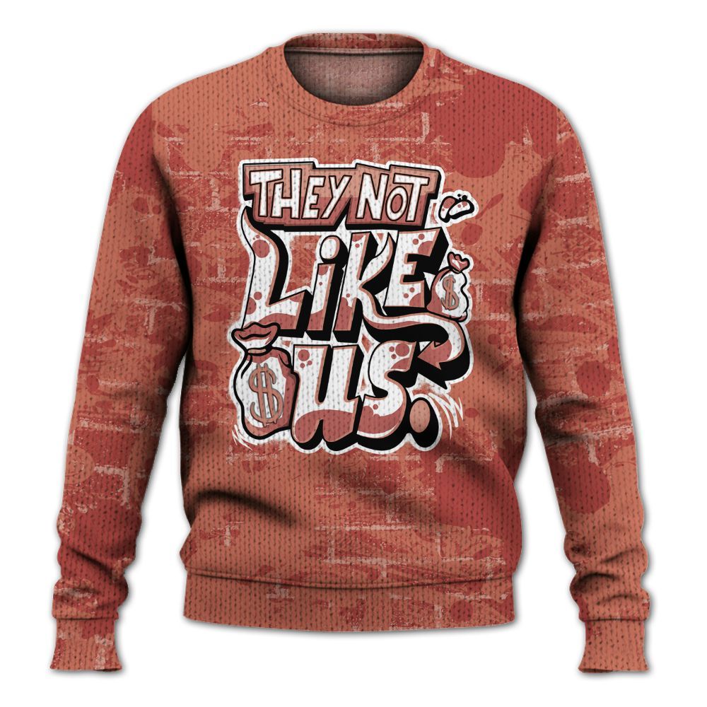 Knitted Sweater To Match Dune Red 13s - Dislike Us Graphic Street Art