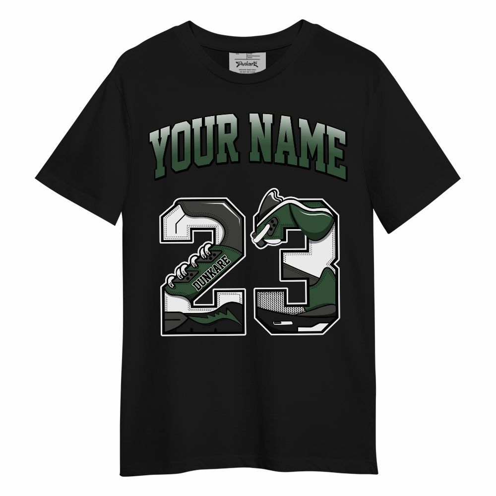Shirt To Match Dunk Low Skateboards Black Custom Name Number 23 5s Unisex Shirt