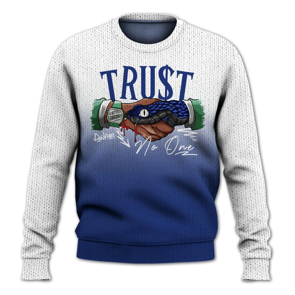 Knitted Sweater To Match Dunk Low Tennis Classic - Snake Trust No One Drip