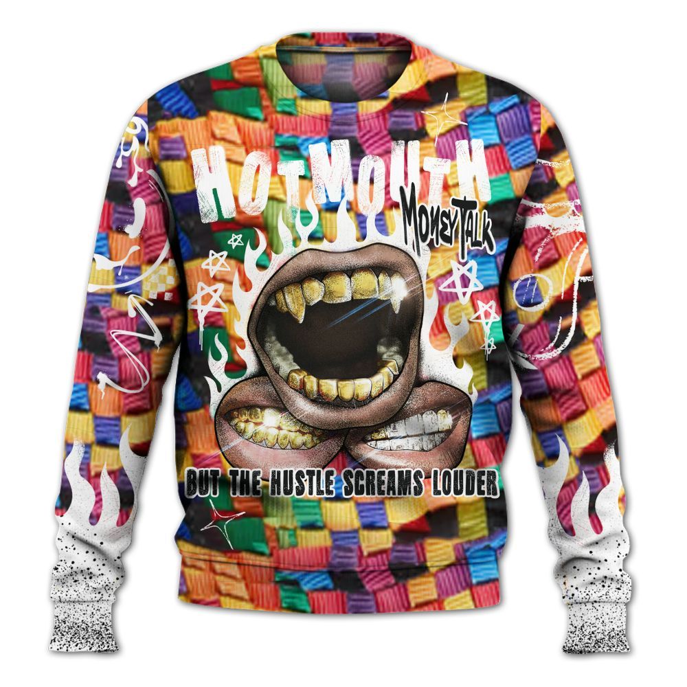 Sweatshirt To Match Air Rainbow Weave - Mouth Burning Street Style All Over Print