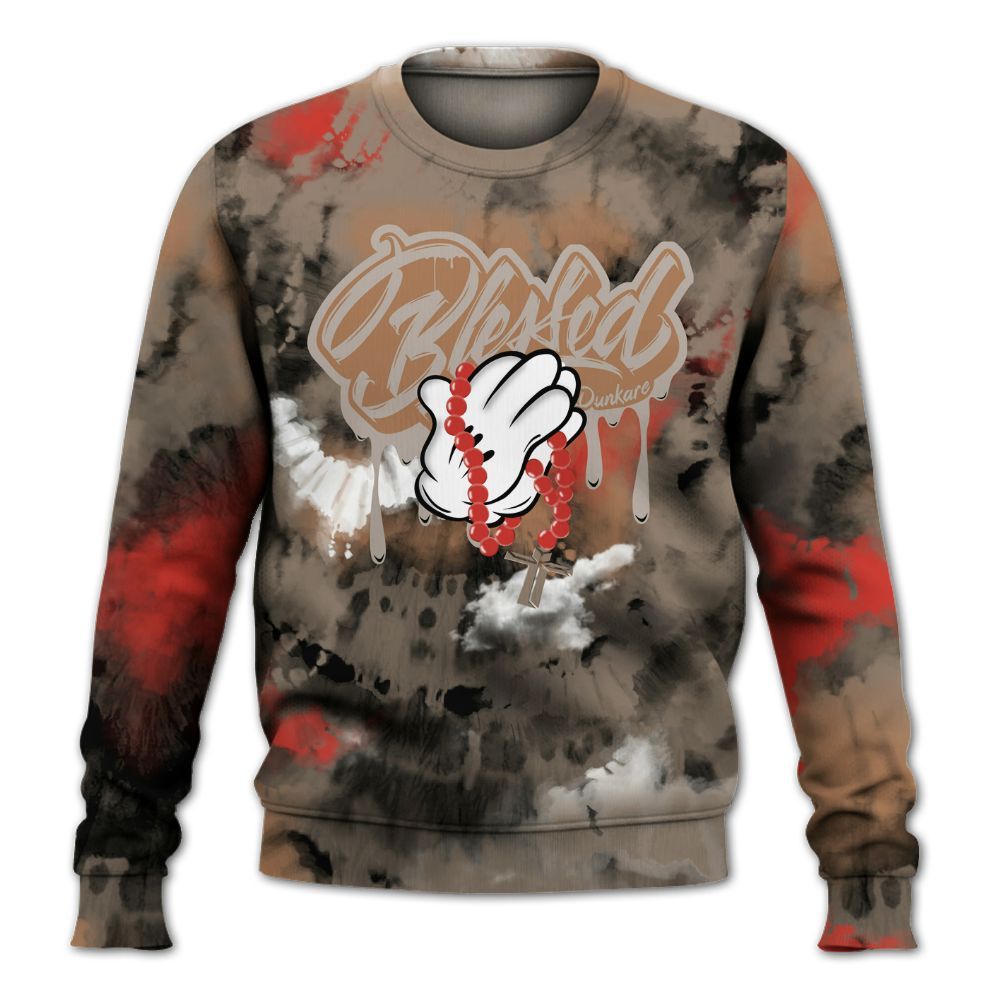 Sweatshirt To Match Air Max Rocky Distressed - God Blessed Tie Dye All Over Print