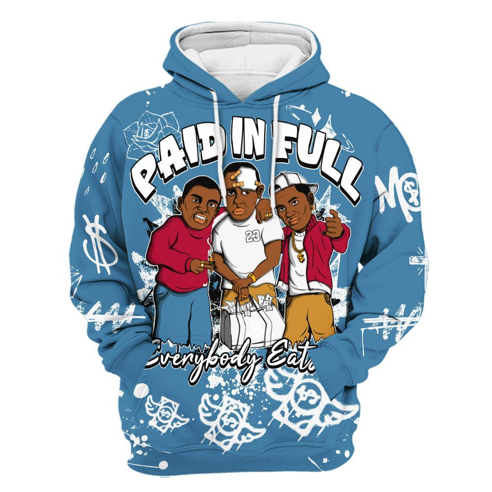 Hoodie To Match GS Messy Room 4s - Everybody Paid In Full Crayon All Over Print