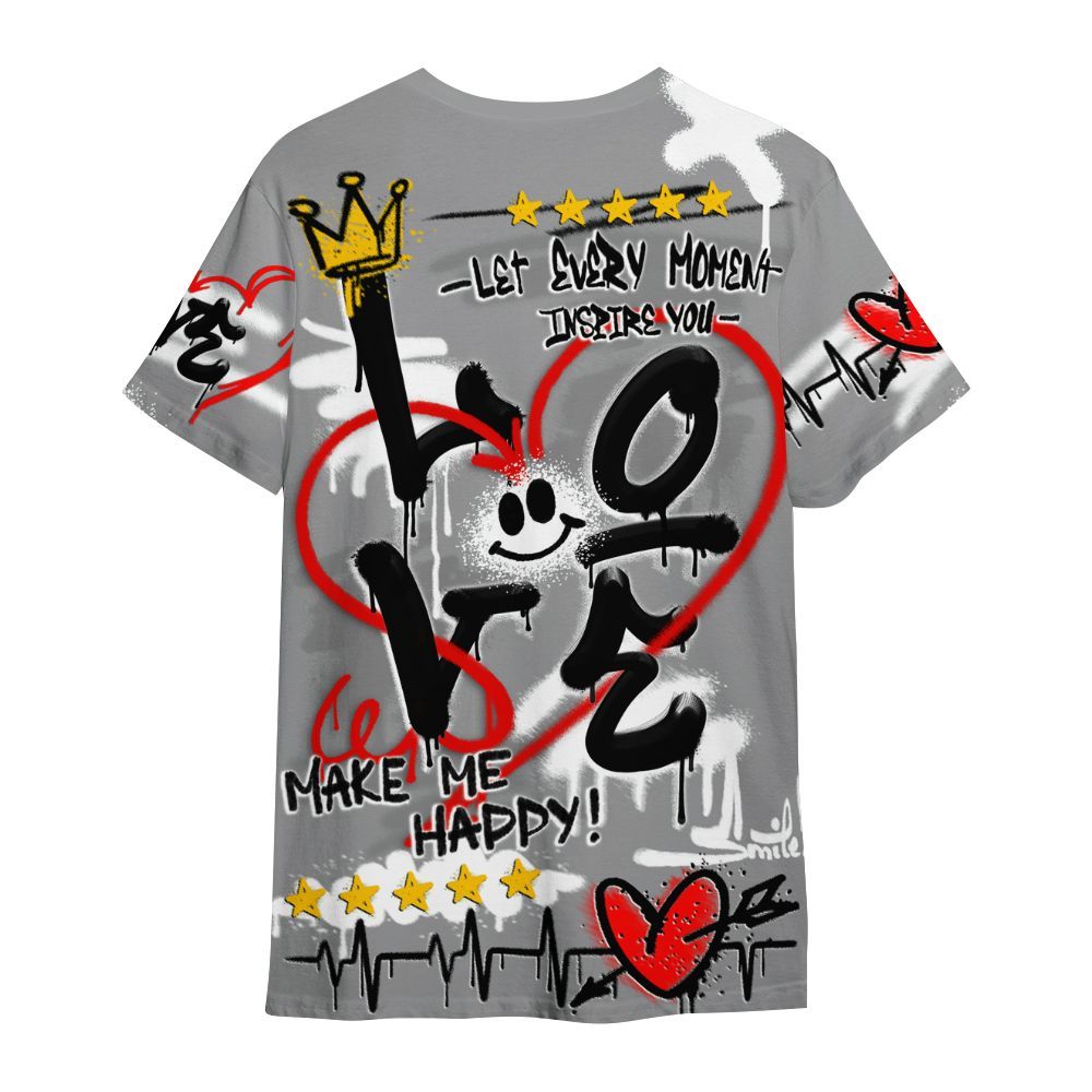 Shirt To Match Retro Stealth 12s - Happy Love Beats Graffiti Streetwear All Over Print