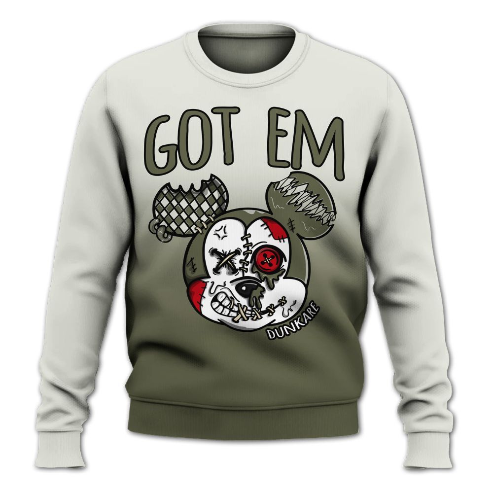 Sweatshirt To Match Low OG Medium Olive 1s - Got Em Dripping All Over Print