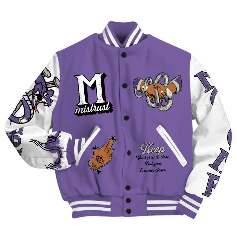 Varsity Jacket To Match Dunk Low Black Raspberry - Trust No One Snake-Bite Street Style All Over Print