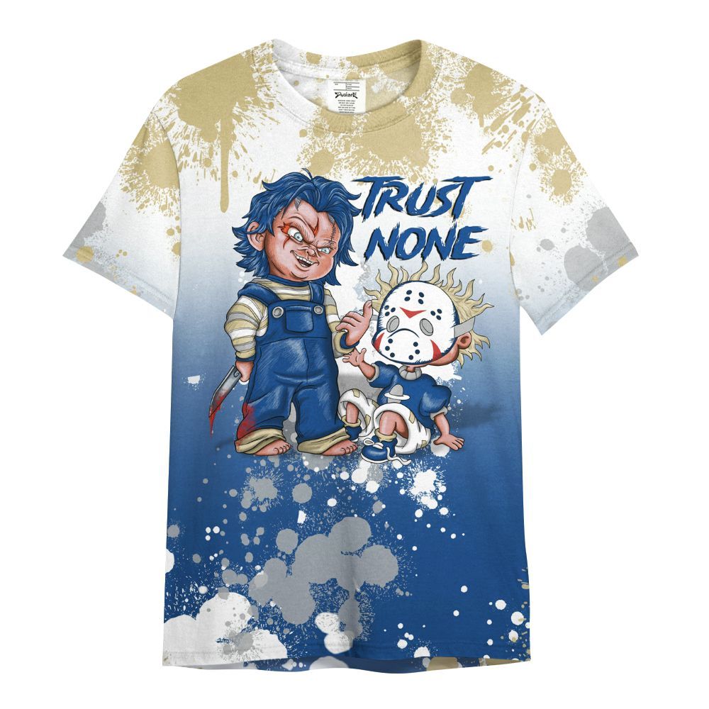 Shirt To Match Air Ship Royal Blue - Trust No One Scary All Over Print