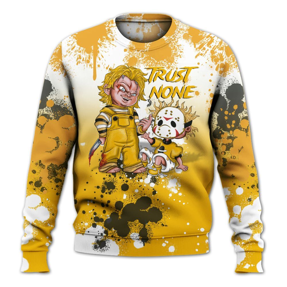 Sweatshirt To Match Del Sol 13s - Trust No One Scary All Over Print
