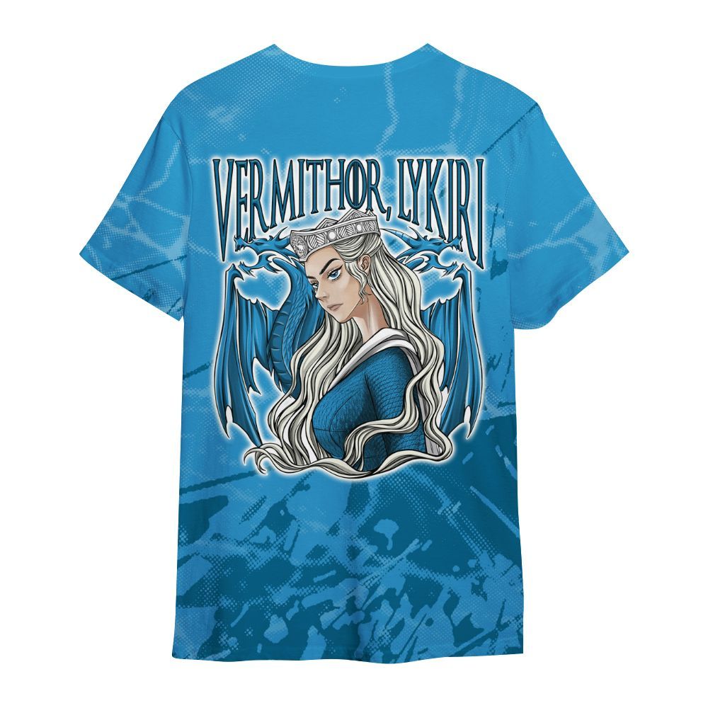 Shirt To Match Powder Blue 9s - Dragon's Mom! Profound All Over Print