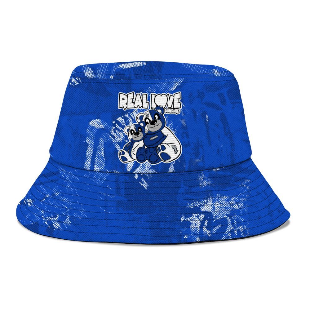 Bucket Hat To Match Air Foamposite One Royal - Sincere Fondness Bear Graphic