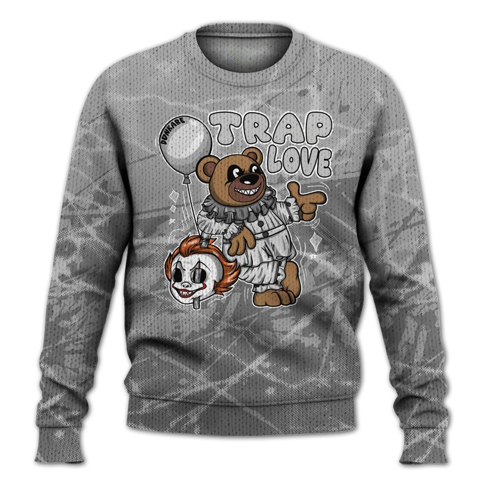 Knitted Sweater To Match Black Wolf Grey 12s - Trap Loves Bear Profound