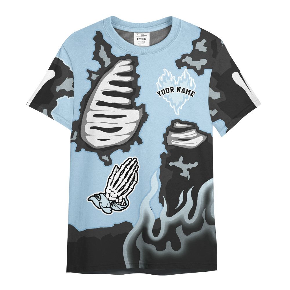 Shirt To Match Foamposite One Psychic Blue - Dislike Us Burning Custom Name All Over Print