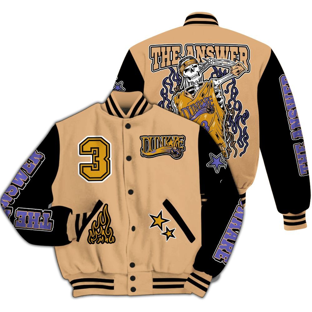 Varsity Jacket To Match SE Afrobeats 7s - Allen Answer Skeleton All Over Print