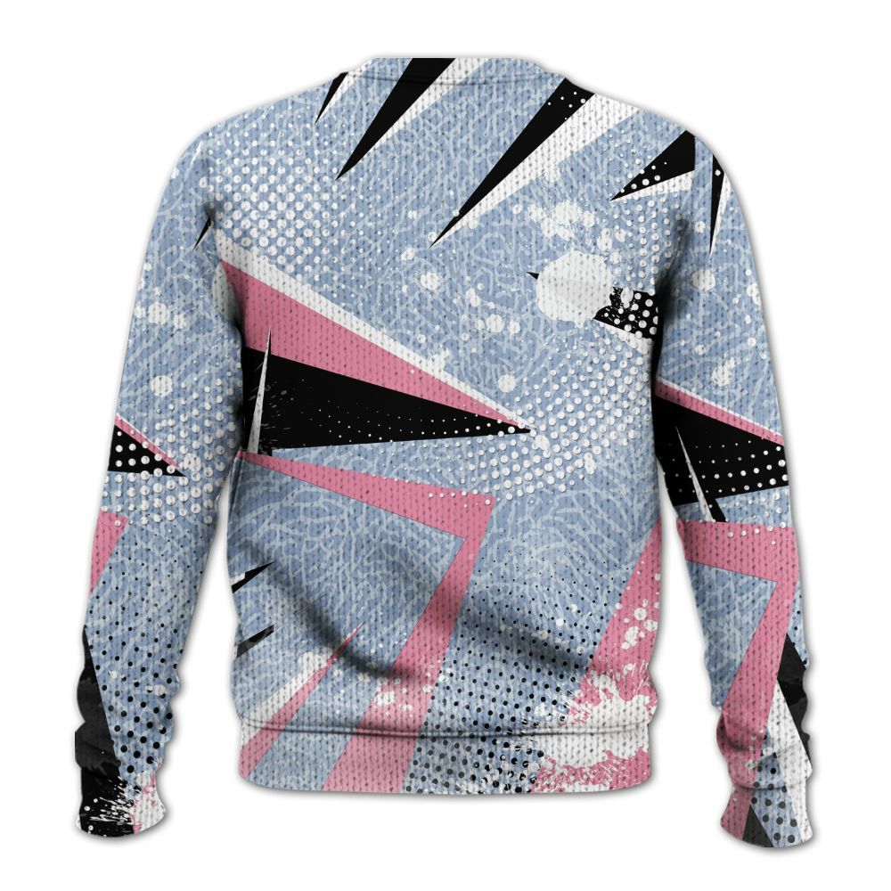 Sweater To Match Denim Pink Glow 3s - Poly Trust No One Dripping Graphic