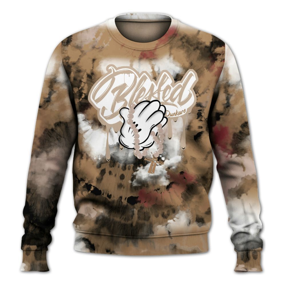 Sweatshirt To Match Kobe 4 Gold Medal - God Blessed Tie Dye All Over Print