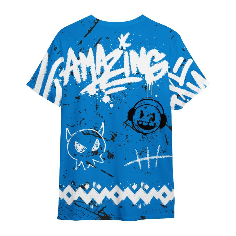 Shirt To Match High OG FragmentxULA White Black 1s - Friday Sneaker Crayon All Over Print