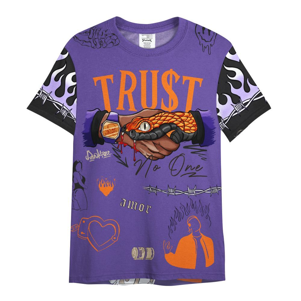 Shirt To Match Air Max Waffle SP Voltage Purple - Snake Trust No One All Over Print