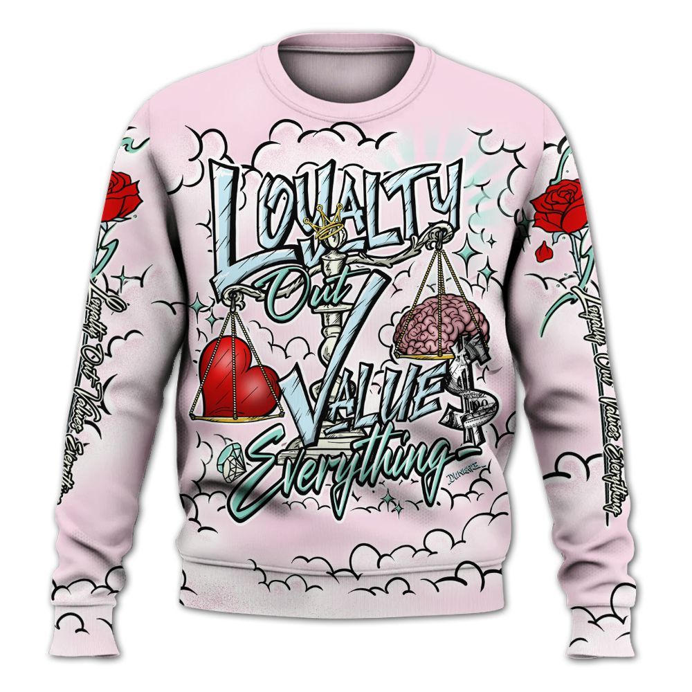 Sweatshirt To Match Retro Easter 5s - Loyalty Wins Everything All Over Print